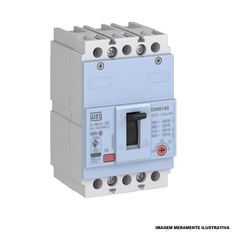 Disjuntor Termomagnético Fixo Tripolar DWB160B 70A 25 KA/18 KA 220/380VCA Caixa Moldada