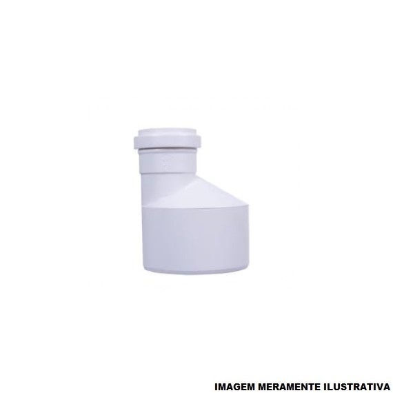 Redução Redução Excêntrica PVC 200x100 mm Classe 8 Branca Esgoto Segmentada