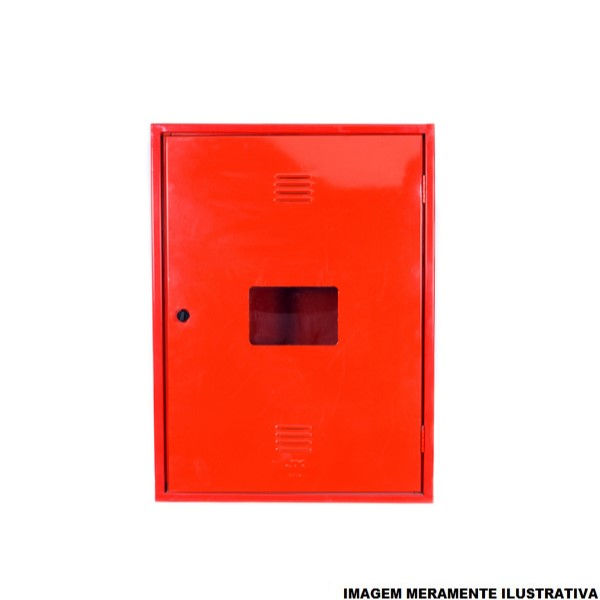 Caixa Sobrepor 600x900x230 mm Porta com Visor Vermelha para 2 Mangueiras 15 M