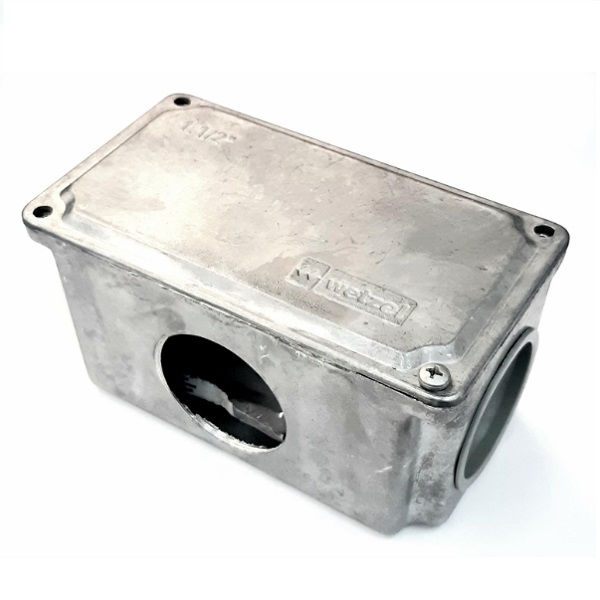 Condulete Alumínio Múltiplo XPW 1.1/4"-1.1/2" com Rosca BSP com Tampa Cega sem Vedação sem Pintura