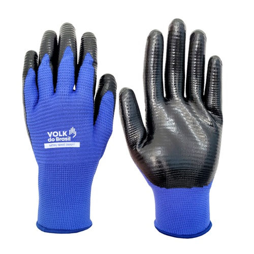 Luva Nitrilica Smart Tamanho 9 (G) Azul/preta CA 46803 103015329-G