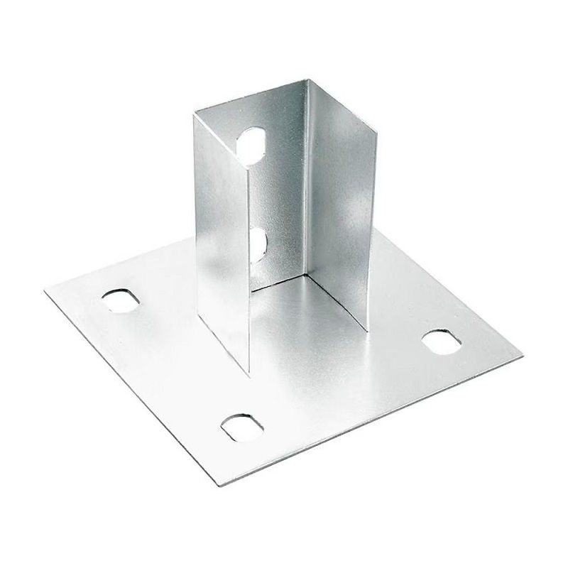 Sapata Externa Galvanizada a Fogo para Perfilado 38x38 114x114 mm 4 Furos