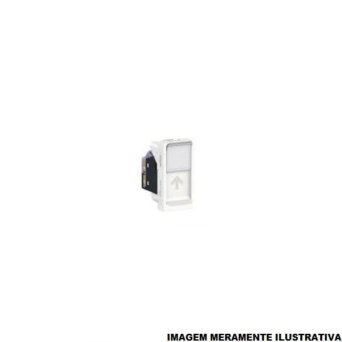 Módulo Módulo Tomada RJ45 8 Fios CAT6 PVC Branco Linha Essence Orion sem Uso de Ferramentas