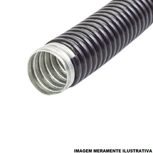 Conduíte Conduíte Corrugado Seal Tubo PVC com Alma de Aço 1.1/4" com 30 M Preto