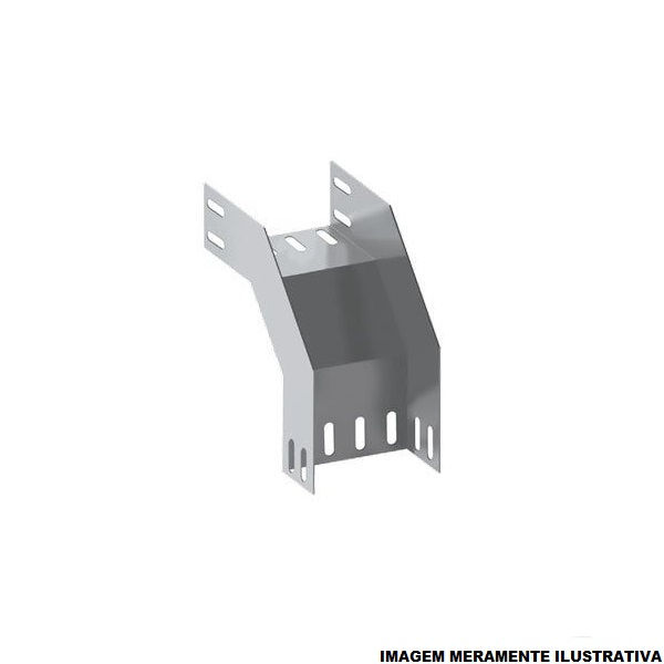 Curva 90G Vertical Lisa Galvanizada Eletrolítica Externa para Eletrocalha 50x50 mm