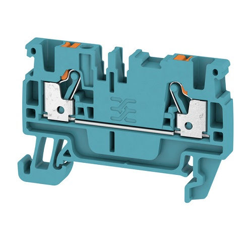 Conector Passagem Poliamida A2C 2,50 mm² Azul Conexão para Mola (Push-in)