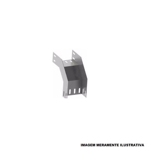 Curva 90G Vertical Lisa Galvanizada Eletrolítica Externa para Eletrocalha 300x50 mm