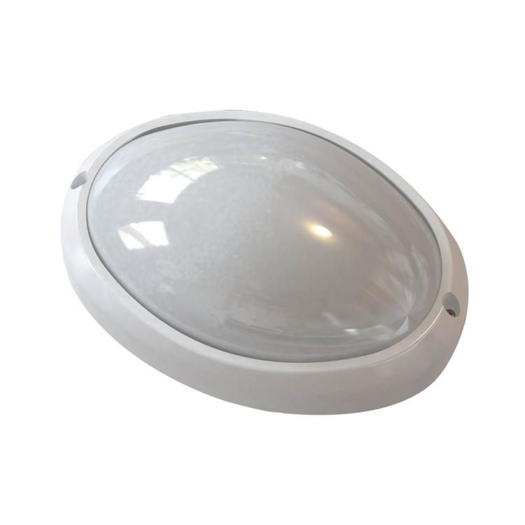 Plafon Sobrepor Oval 1x20W para Lâmpada Compacta Alumínio sem Grade com Soquete E27 Branco