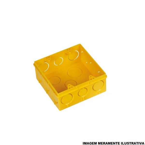Caixa Derivação Embutir PVC 4x4 Amarela