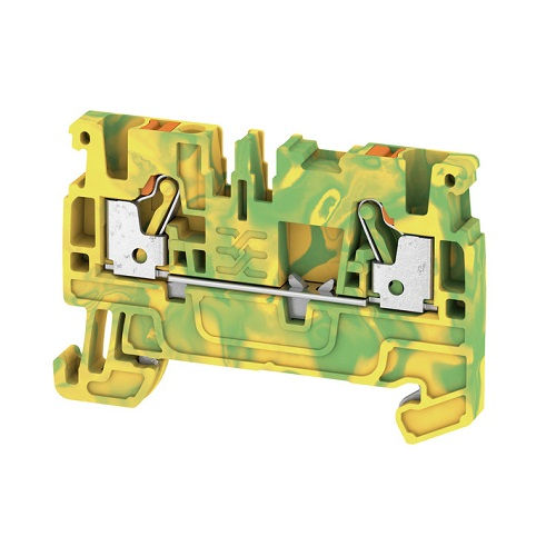 Conector Passagem Poliamida A2C Terra 2,50 mm² Verde/Amarelo Conexão para Mola (Push-in)
