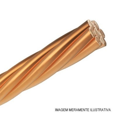 Cabo Cobre NU 7 Fios 1x 35,00 mm² Têmpera Mole 7,50 mm NBR 5349 Classe 2 (0,305 Kg/m)