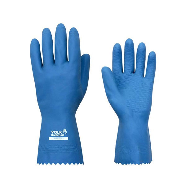 Luva Látex SLIM Contra Agente Mecânico/Químico Tamanho 9 (G) Azul Ca 37277