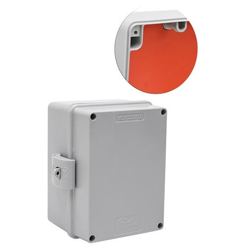 Quadro de Comando PVC 160x120x100 mm com Placa e Fecho Cinza IP66 Porta Opaca Rohdbox