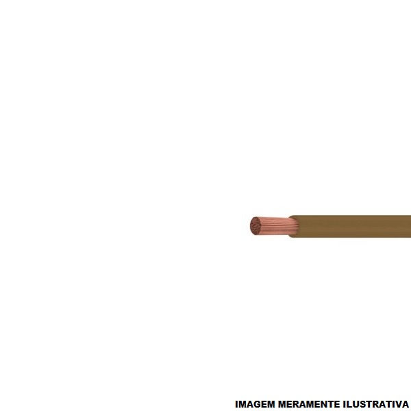 Cabo Cobre Isolado PVC 70G 750V 1x 2,50 mm² Flexível Marrom NBR 247-3 Classe 5