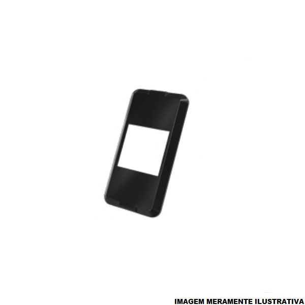 Tampa PVC para 2 Teclas para Condulete Preta 1/2"-3/4" Fixação com Pressão