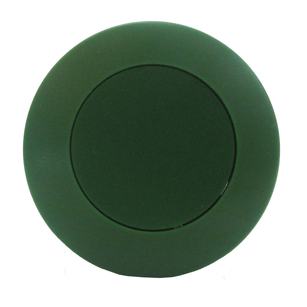 Botão Botão Emergência PVC Cogumelo 22,00 mm Verde Aro Preto sem Elemento Opaco Gira Destrava 36 mm