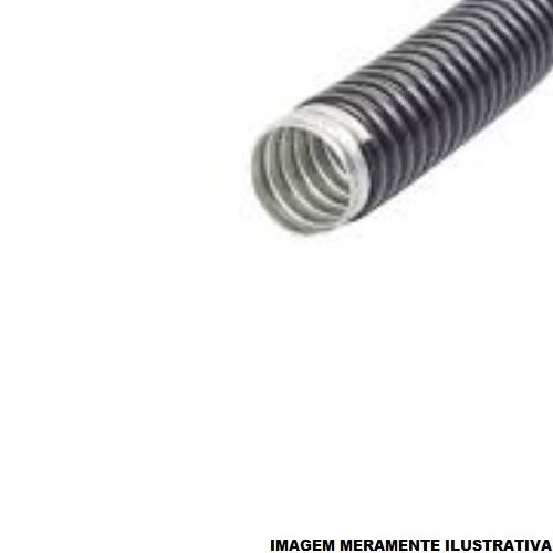 Conduíte Conduíte Corrugado Seal Tubo PVC com Alma de Aço 3" com 15 M Preto