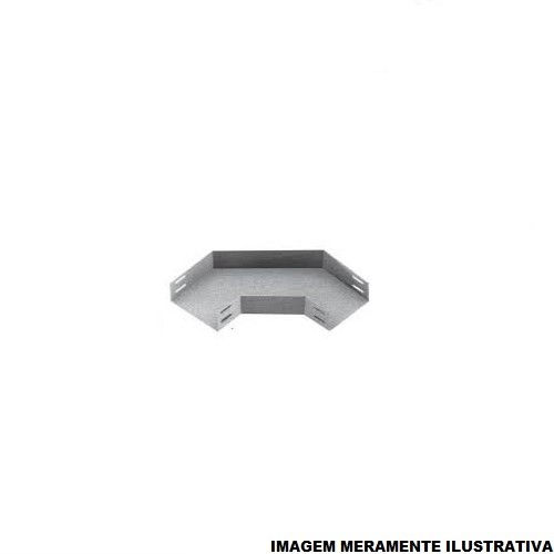 Curva 45G Horizontal Lisa Galvanizada Eletrolítica para Eletrocalha 100x50 mm