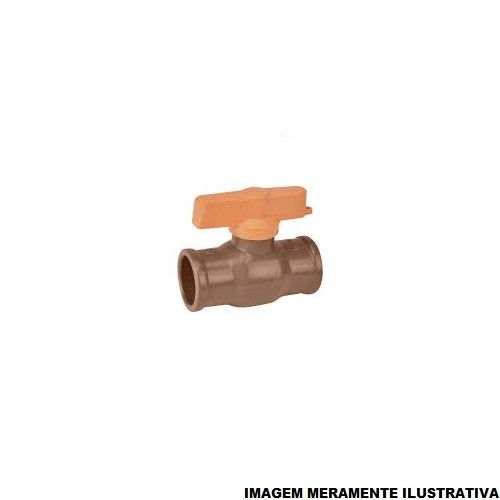 Registro PVC Esfera Borboleta Soldável 32 mm Classe 15 Marrom Água Fria