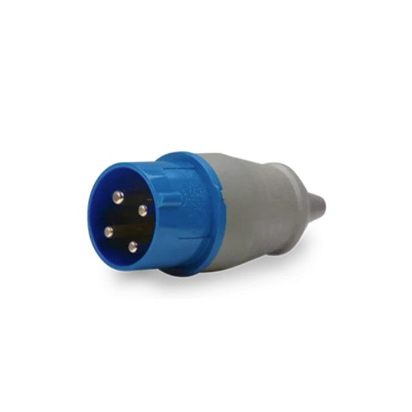 Plugue Industrial 3P+T 32A 220VCA Azul 9H Newkon IP44