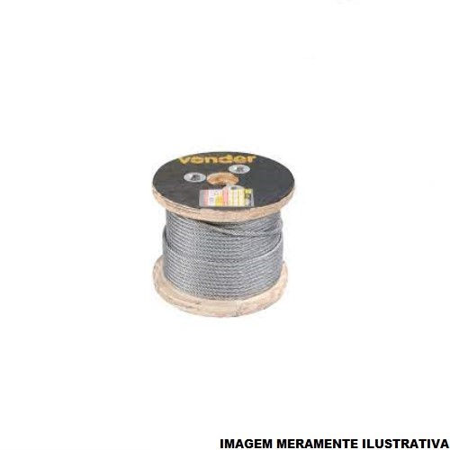 Cabo aço Cabo Aço Galvanizado Eletrolítico Alma de Fibra 6/7 Fios 3/16"