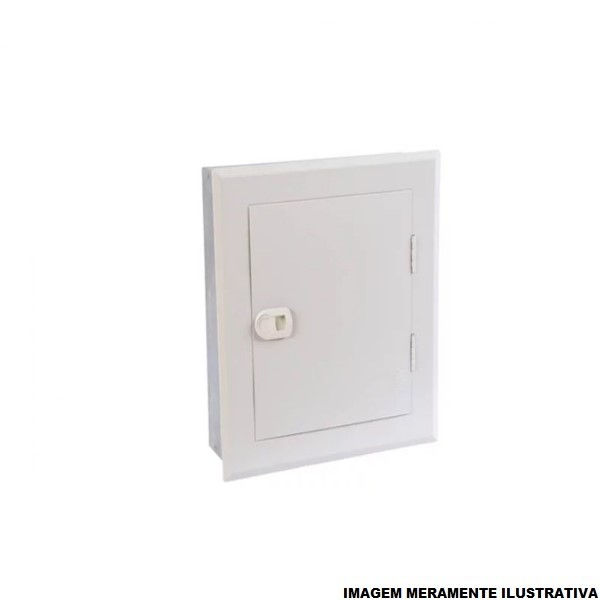 Quadro de Distribuição Quadro de Distribuição Metálico Sobrepor 34/24 Disjuntores DIN/ul sem Barramento 100A com Geral Branco Kit Único