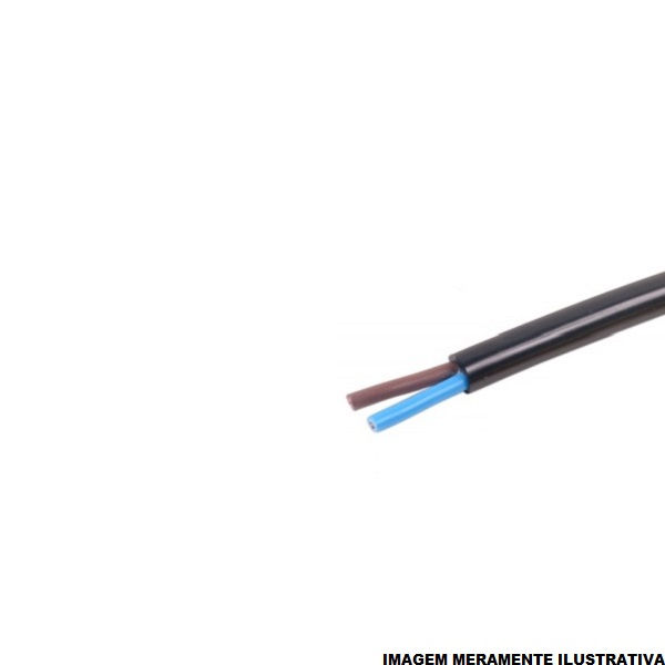 Cabo Cobre Isolado PVC 70G 500V 2x 1,50 mm² PP Preto NM 247-5 Classe 5 (Vias Coloridas)