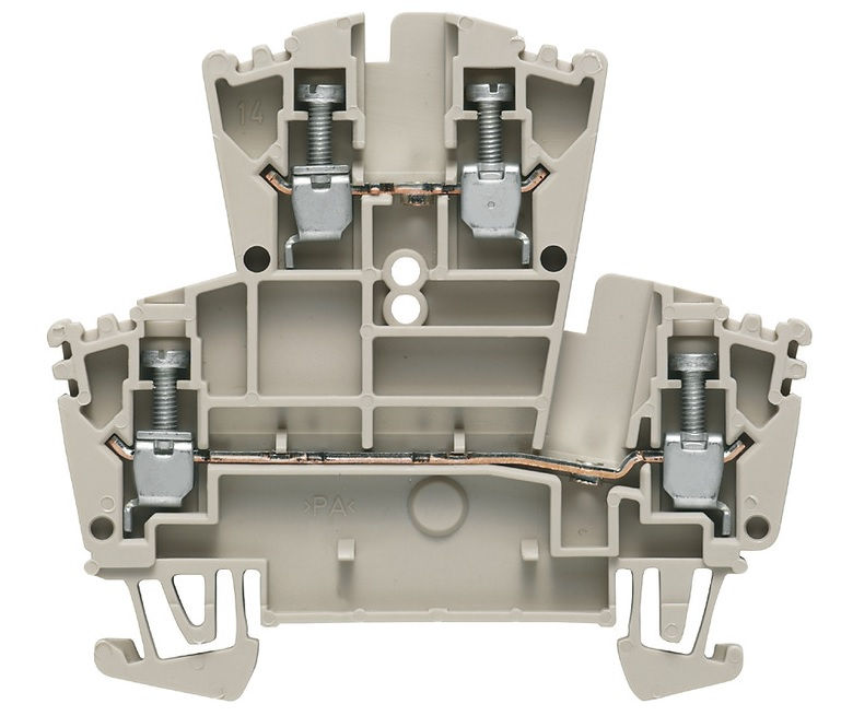 Conector Passagem SAK Poliamida WDK 400VCA 2,50 mm² com Conexão Parafuso Cinza
