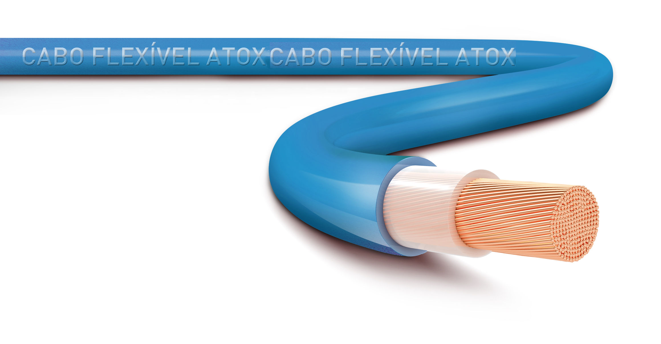 Cabo Cobre Isolado HEPR 90G 0,6/1 kV 1x 35,00 mm² ATOX FLEX Azul NBR 13248 Classe 5