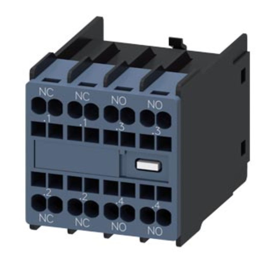 Bloco Contato Frontal 2NA+2NF S00-S3 Sirius Conexão Mola DIN 50005/50012 3RH29