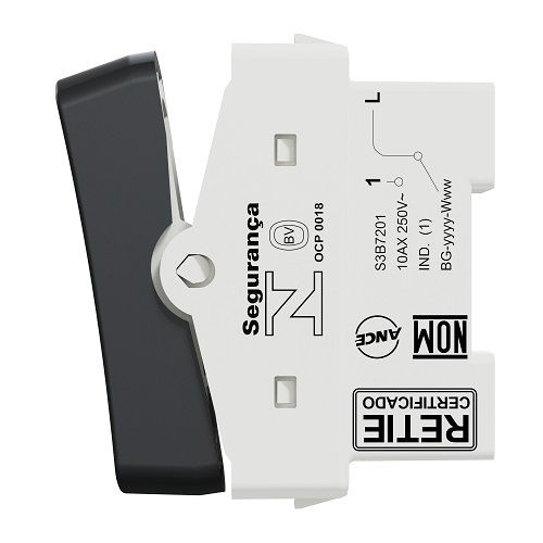 Módulo Módulo Interruptor Simples 10A/250VCA PVC Grafite Linha Miluz