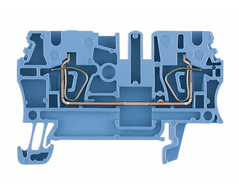 Conector Passagem SAK Poliamida ZDU 2,50 mm² Azul com Mola