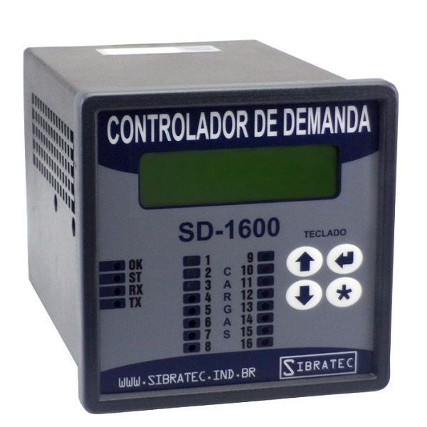 Controlador Demanda Digital 16 Saídas 5A 80-270VCA Relês Acopladores
