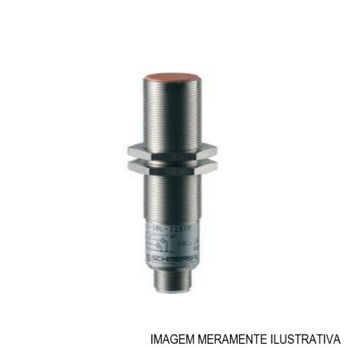 Sensor Indutivo Saliente Cilíndrico M12 PNP 10-30VCC 1NA+1NF Alcance 4 mm com Cabo 2 M 4 Fios IP67 Metálico com LED