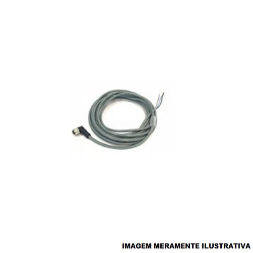 Cabo Para Sensor Fêmea M12 com Conector Reto M12 4 Pinos 5 M 10-30VCC/20-250VCA Cinza IP67