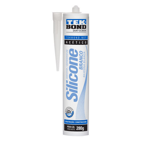 Vedação Borracha Silicone Acetica Branco Frasco 256G