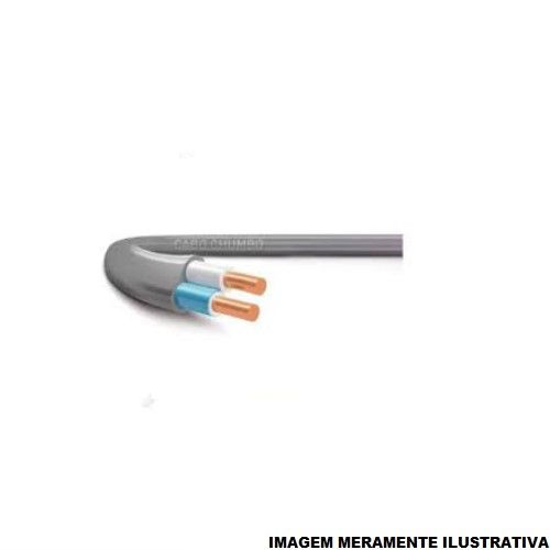 Fio Cobre Isolado PVC 70G 750V 2x 1,50 mm² Plastichumbo Cinza