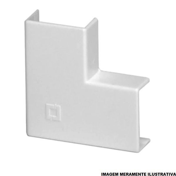 Mata Junta Cotovelo 90G PVC para Canaleta 20x12 mm Branca