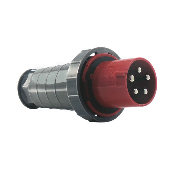 Plugue Industrial 3P+T 63A 380/440VCA Vermelho 6H Newkon IP67
