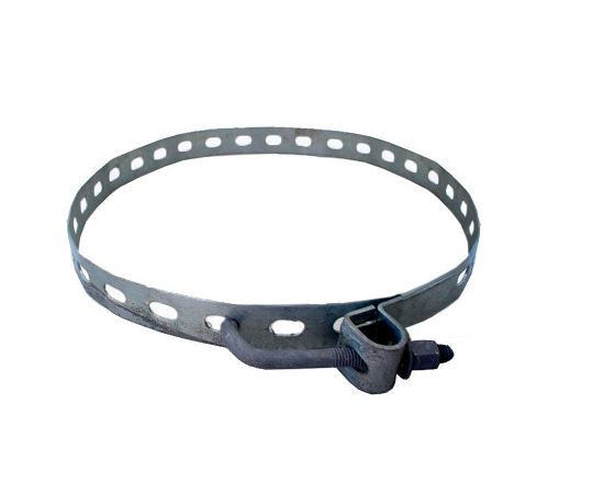 Abraçadeira Ajustável Galvanizada a Fogo para Poste 1200 mm com 1 Parafuso Tipo J BAP-3