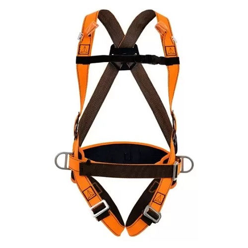 Cinturão Cinturão Paraquedista Polister com 4 Pontos Conexão HAR14 Laranja Ca 41046 Ajustável para M/G Prevenção Queda