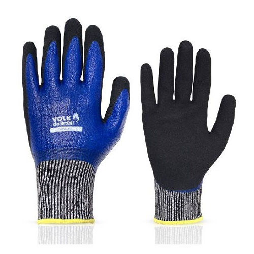 Luva Proteção CUT OIL Full Anticorte Tamanho 10 (gg) Azul/Preta Ca 36848