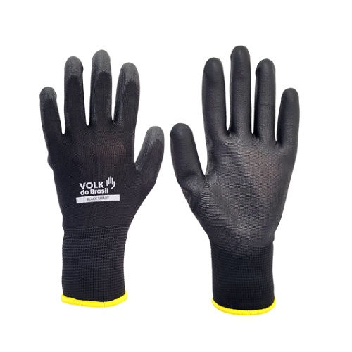 Luva Poliuretano/poliester Tatil Smart Tamanho 7 (P) Preta CA 46932 Volk