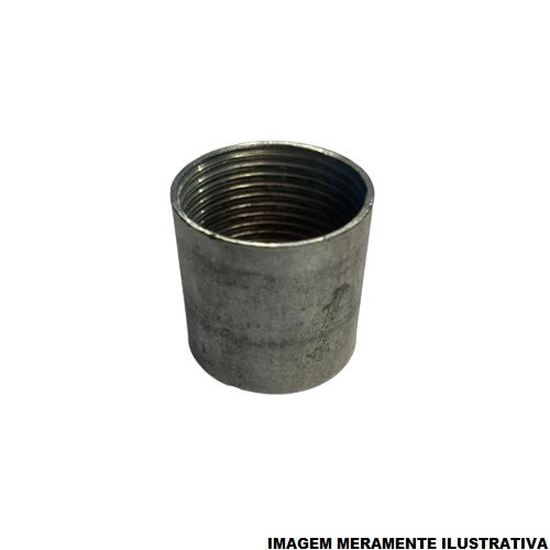 Luva Galvanizada Eletrolítica para Eletroduto 1" com Rosca BSP