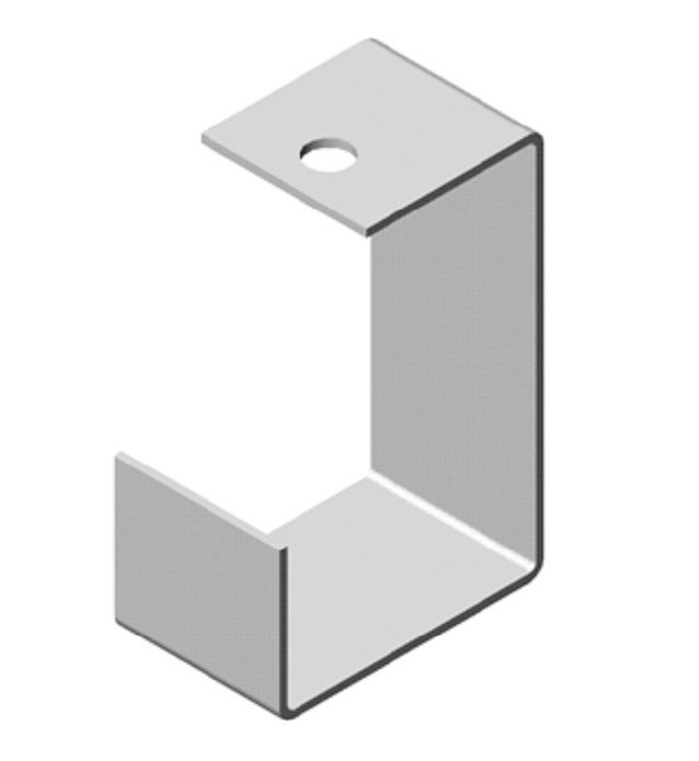 Suporte Balanço Aberto para Eletrocalha Suspensão Horizontal Galvanizado Eletrolítico 50x50 mm para Tirante