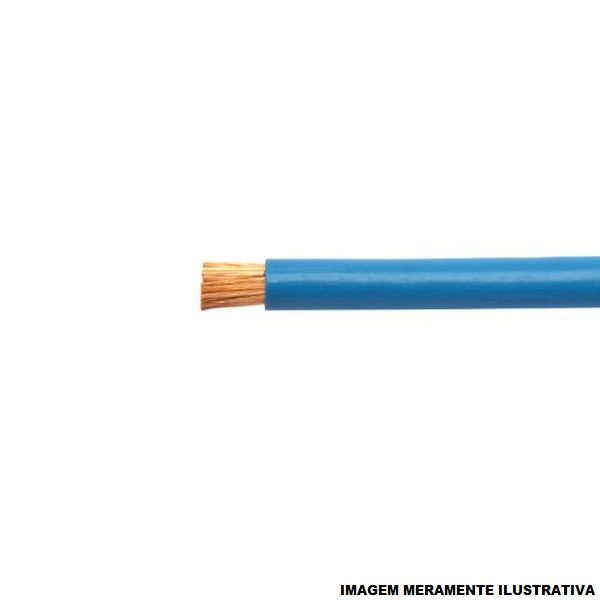 Cabo Cobre Isolado PVC 70G 750V 1x 0,50 mm² Flexível Azul NBR 247-3 Classe 5