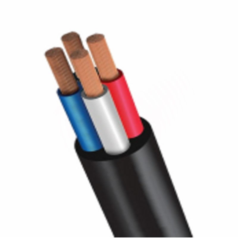 Cabo Cobre Isolado HEPR 90G 0,6/1 kV 9x 4,00 mm² Controle Preto NBR 7290 Classe 5 Vias Coloridas