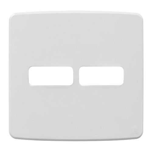 Placa PVC para 2 Módulos Distanciados 4x4 Branca Linha Compose