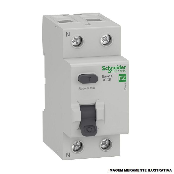 Interruptor dr Bipolar 3 KA 127/220VCA 25A 30 MA DIN Tipo AC Diferencial Residual