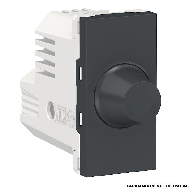 Módulo Módulo Dimmer Rotativo 1 Módulo 127/220VCA PVC Grafite Orion
